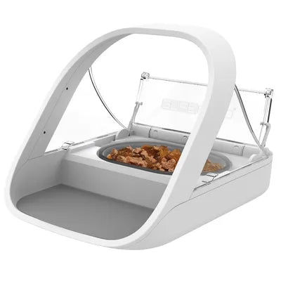 SureFlap SureFeed Microchip Pet Food Feeder – Controlled Access for Cats & Small Dogs – White